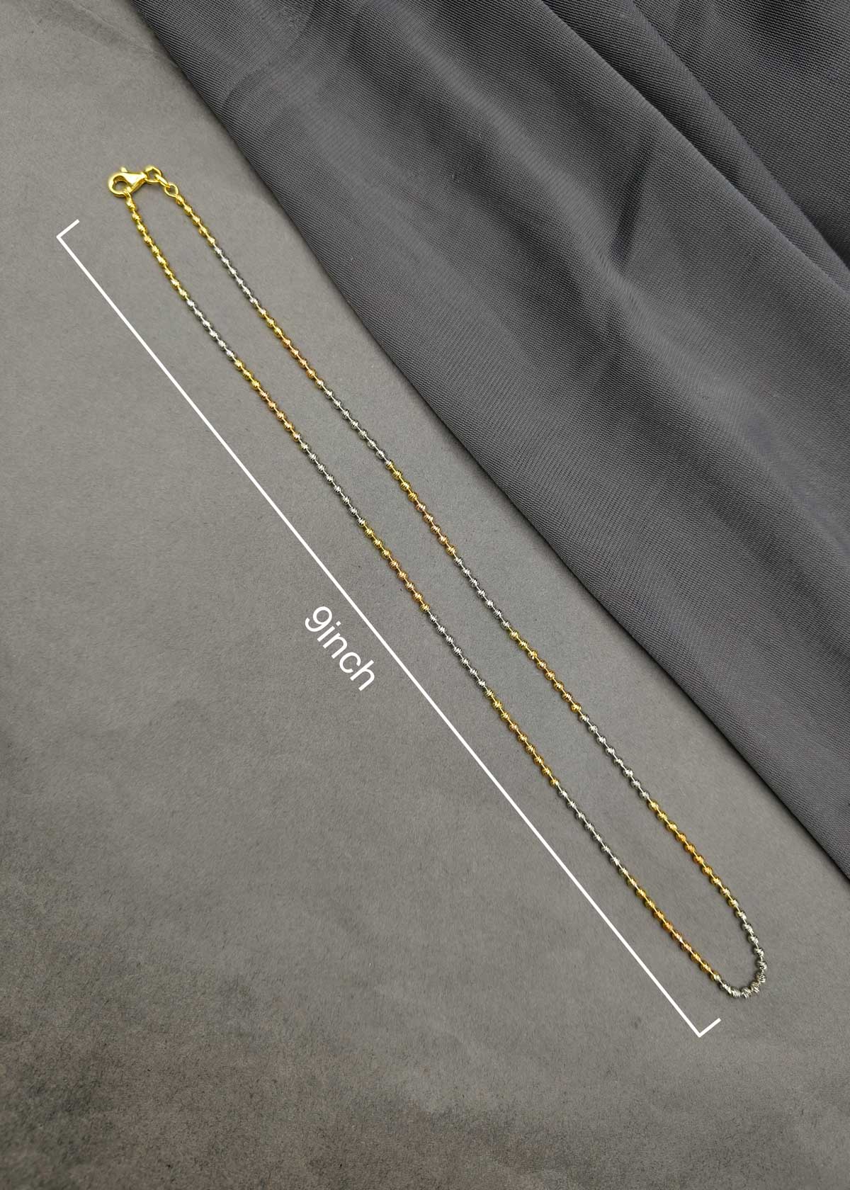 Luxurious 92.5 Sterling Silver Triple Polish Ball Design Women Chain