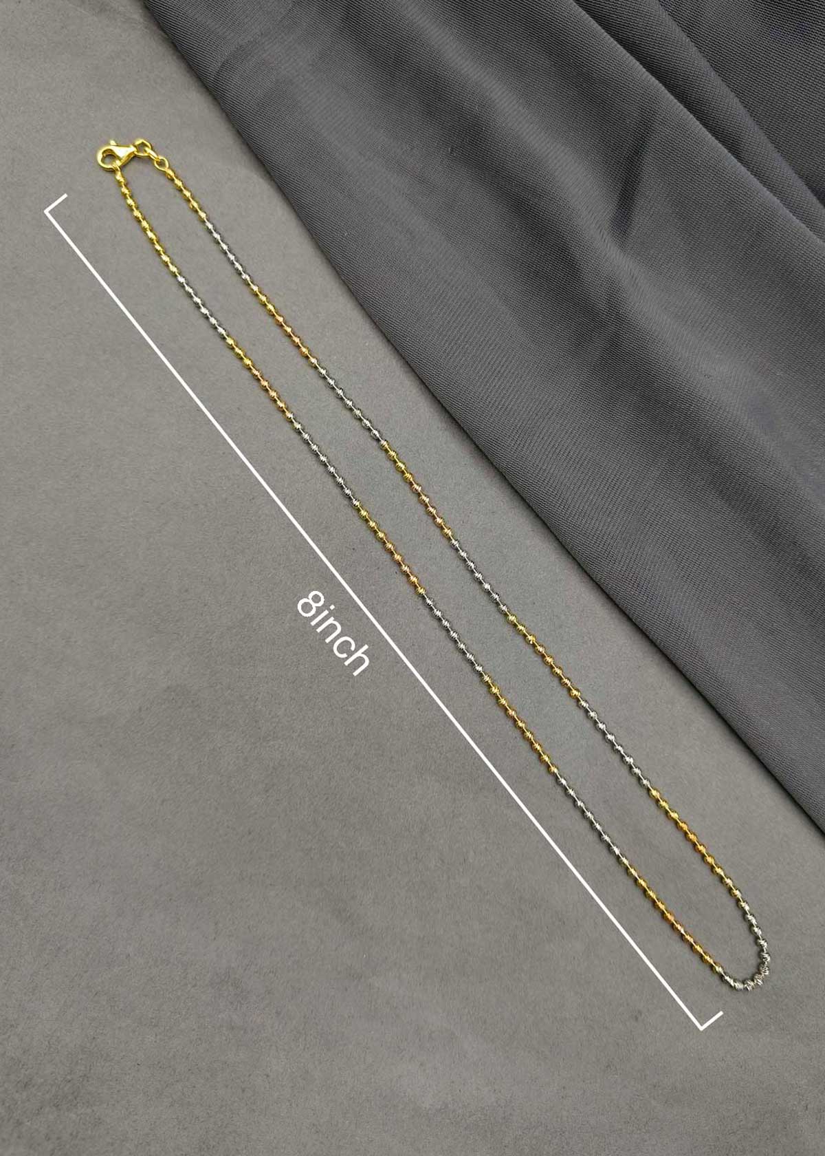 92.5 Sterling Silver Delicate Ball Design Women Chain