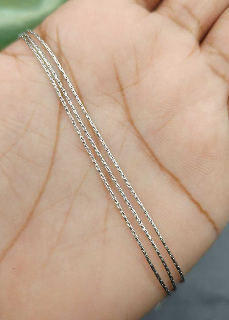 Triple Layered Delicate 92.5 Sterling Silver Women Chain