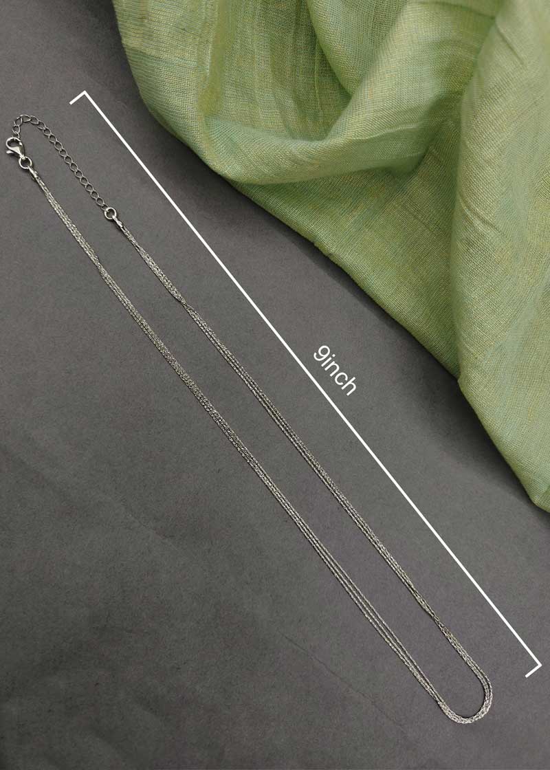 Triple Layered Delicate 92.5 Sterling Silver Women Chain