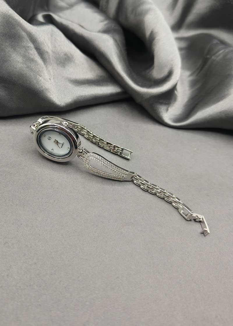 92.5 Sterling Silver Cubic Zircon Watch For Women