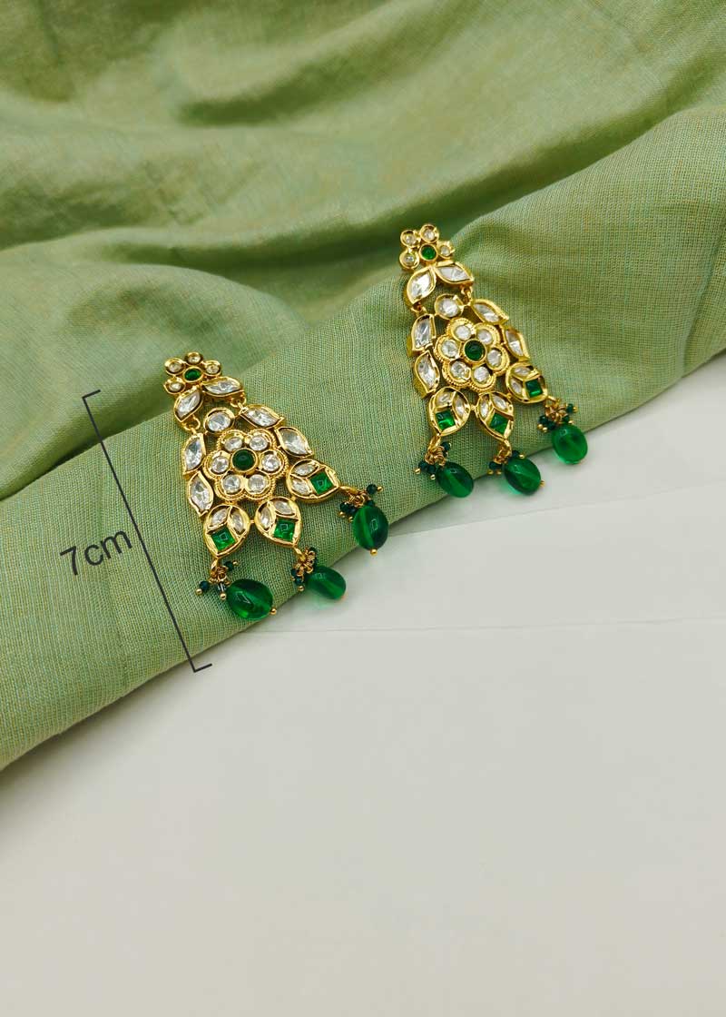 Floral Kundan Work Gold Plated Choker Necklace Set