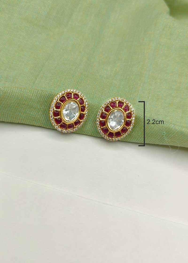 Heritage Kundan Cubic Zircon And Pearl Layered Gold Plated Choker Necklace Set