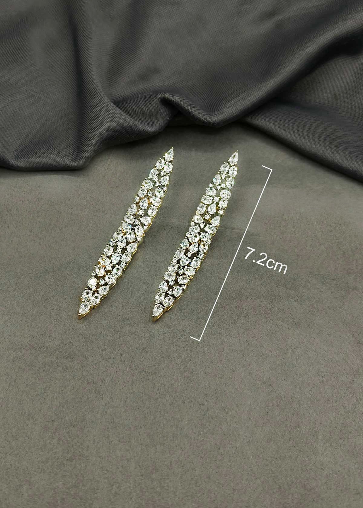 Minimalist Multi Shape Diamond Dual Plated Long Earrings