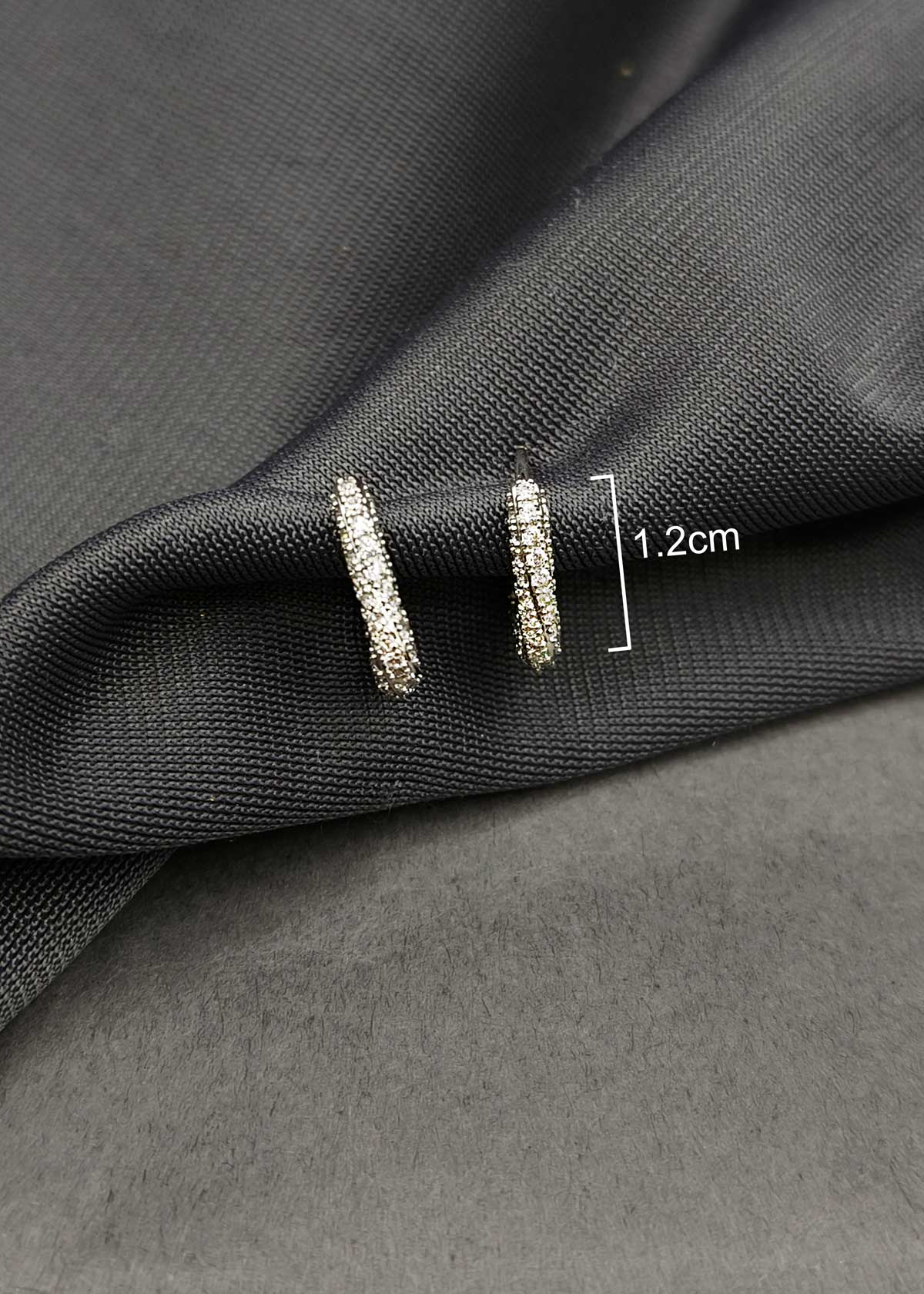 Sparkling Geometric V Shape Silver Plated Cubic Zircon Pave Bali Earrings For Women