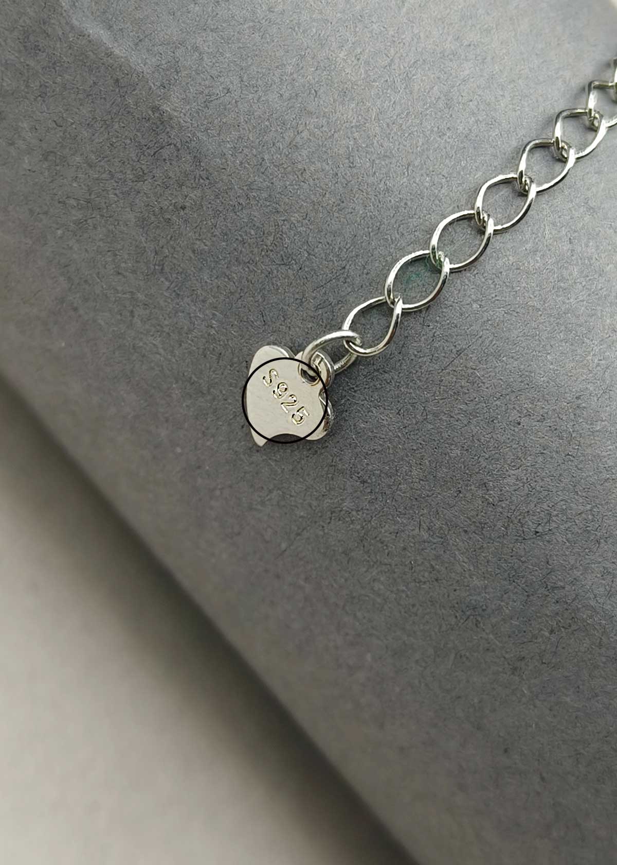 92.5 Sterling Silver Teardrop Cubic Zircon Loose Bracelet For Women