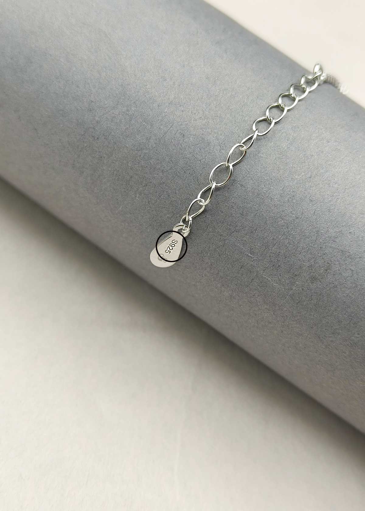 92.5 Sterling Silver Modern Minimalist Cubic Zircon Loose Bracelet For Women