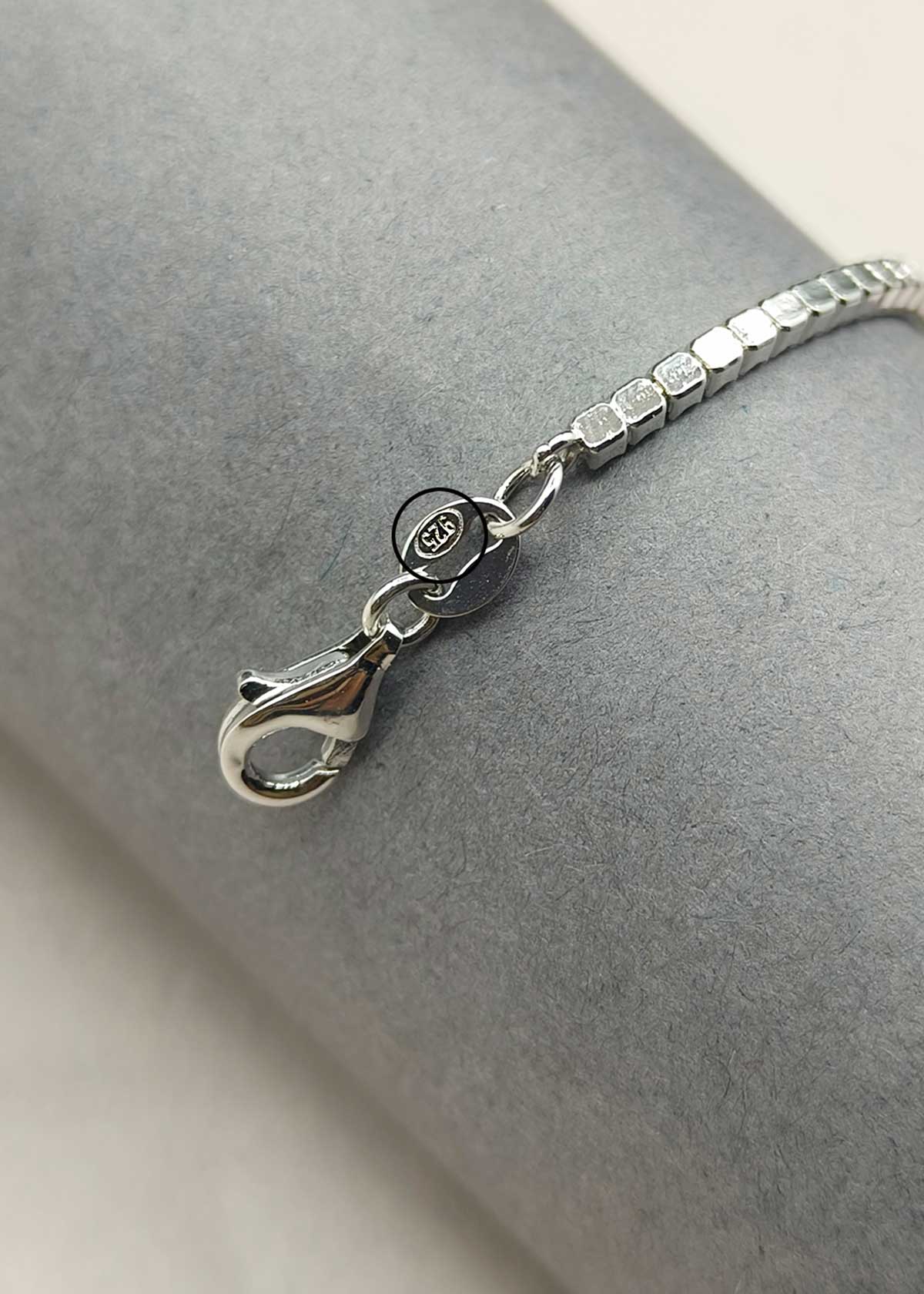 92.5 Sterling Silver Love Motif Cubic Zircon Loose Bracelet For Women