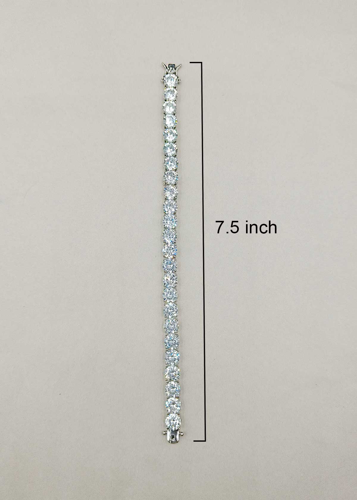 Classic Tennis Style Cubic Zircon Two Tone Loose Bracelet