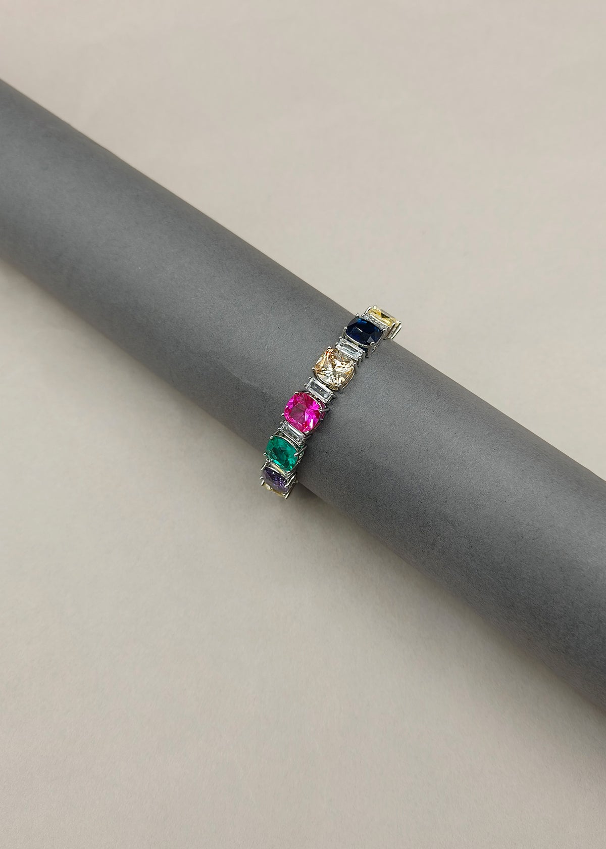 Colorful Multi Gemstone Adjustable Bracelet For Women