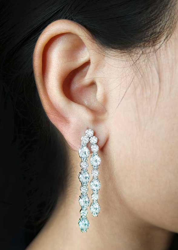 Majestic Triple Layer Cubic Zircon Short Necklace Set For Women