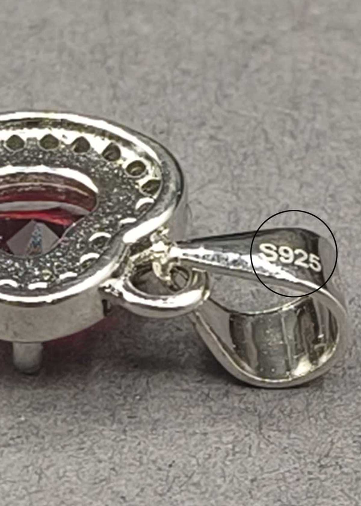 92.5 Sterling Silver Cubic Zircon Ruby And Black Onyx Delicate Heart Pendant Set