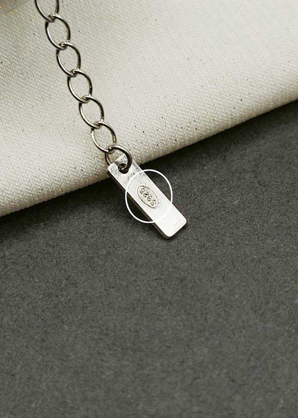 92.5 Sterling Silver Drop Shape Baguette And Cubic Zircon Adjustable Loose Bracelet