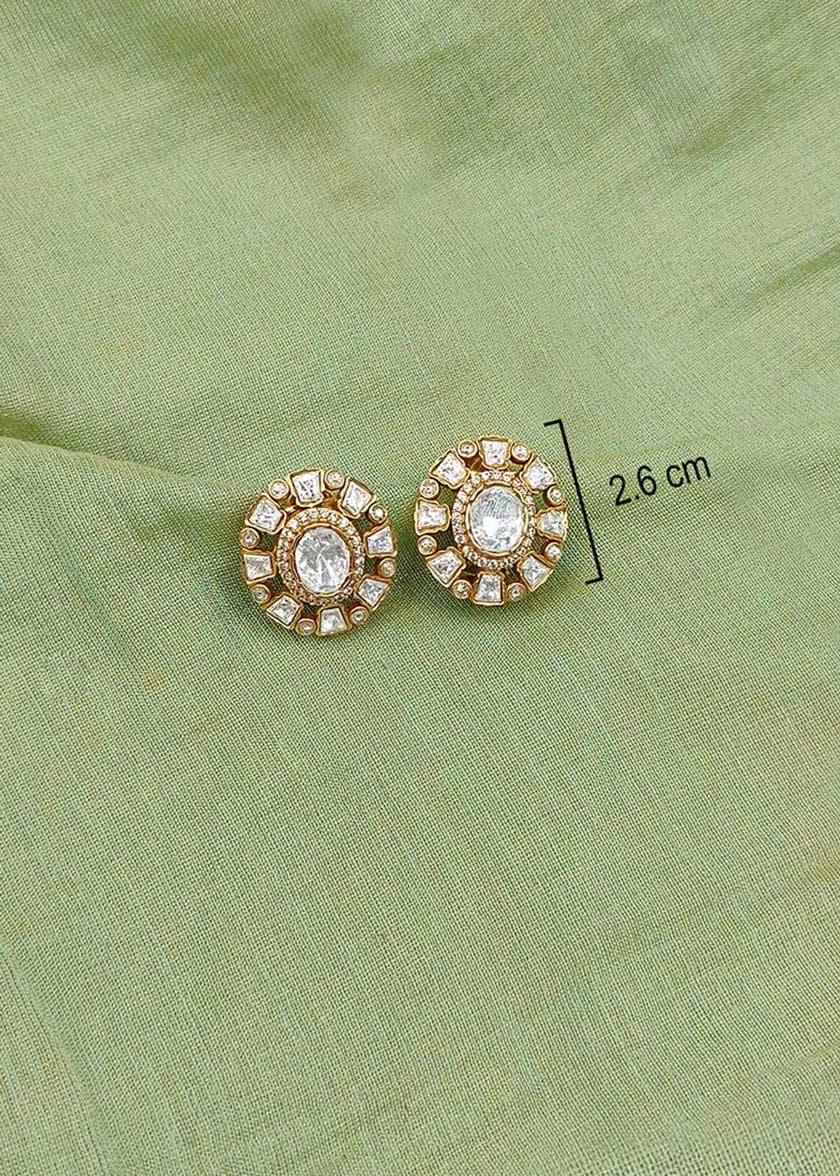 Heritage Matt Gold Layered Seed Pearl & Kundan Choker Necklace Set With Cubic Zircon Accents