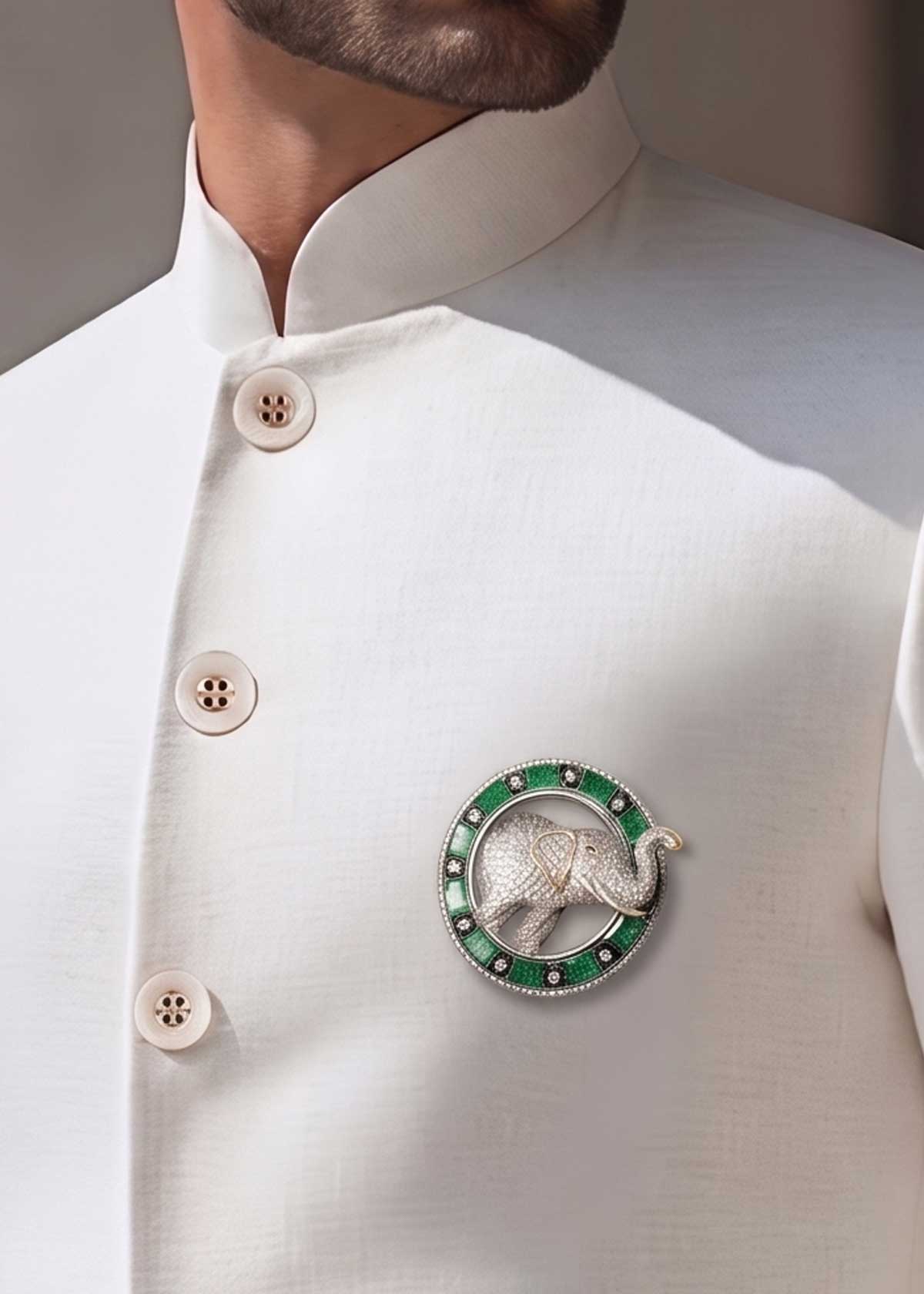 Luxurious Magnetic Elephant Brooch / Lapel Pin