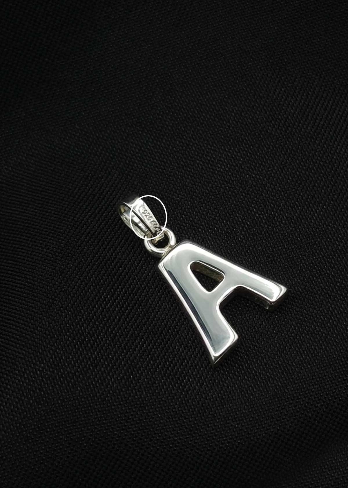 92.5 Sterling Silver Elegant Alphabet Pendants
