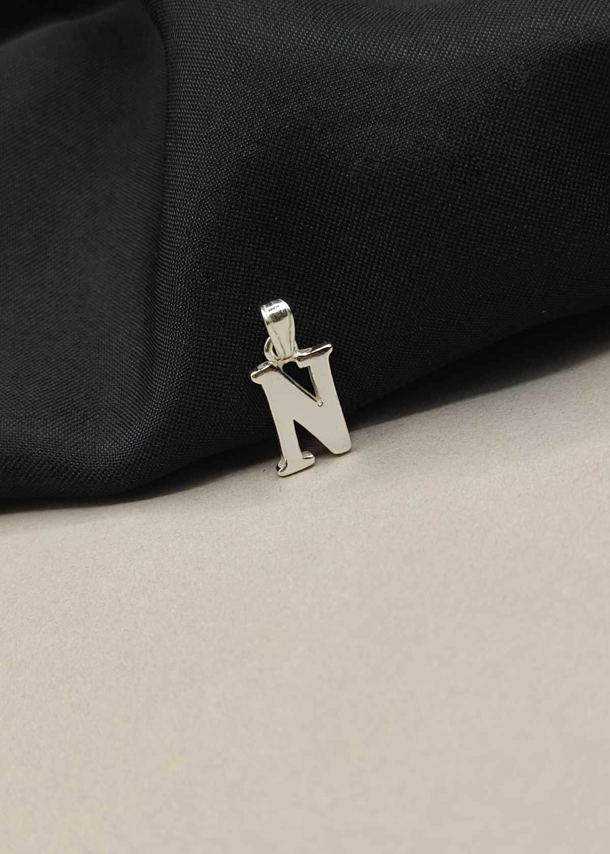 92.5 Sterling Silver Elegant Alphabet Pendants