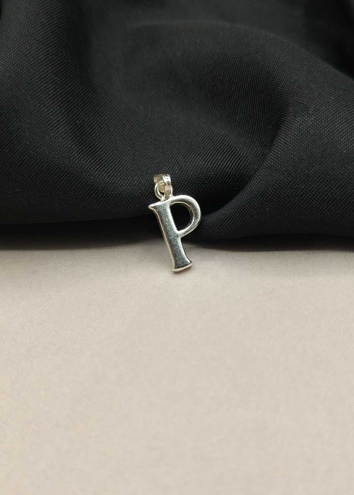 92.5 Sterling Silver Elegant Alphabet Pendants