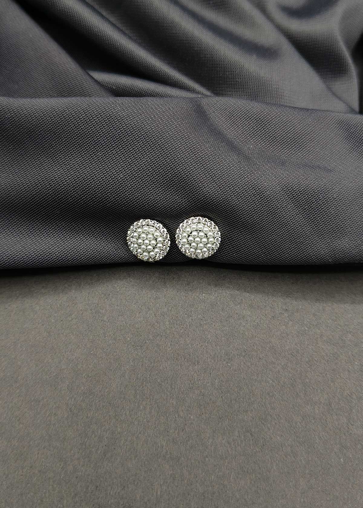 Classic Cubic Zircon Pearl Gold And Silver Plated Ear Cuff For Women