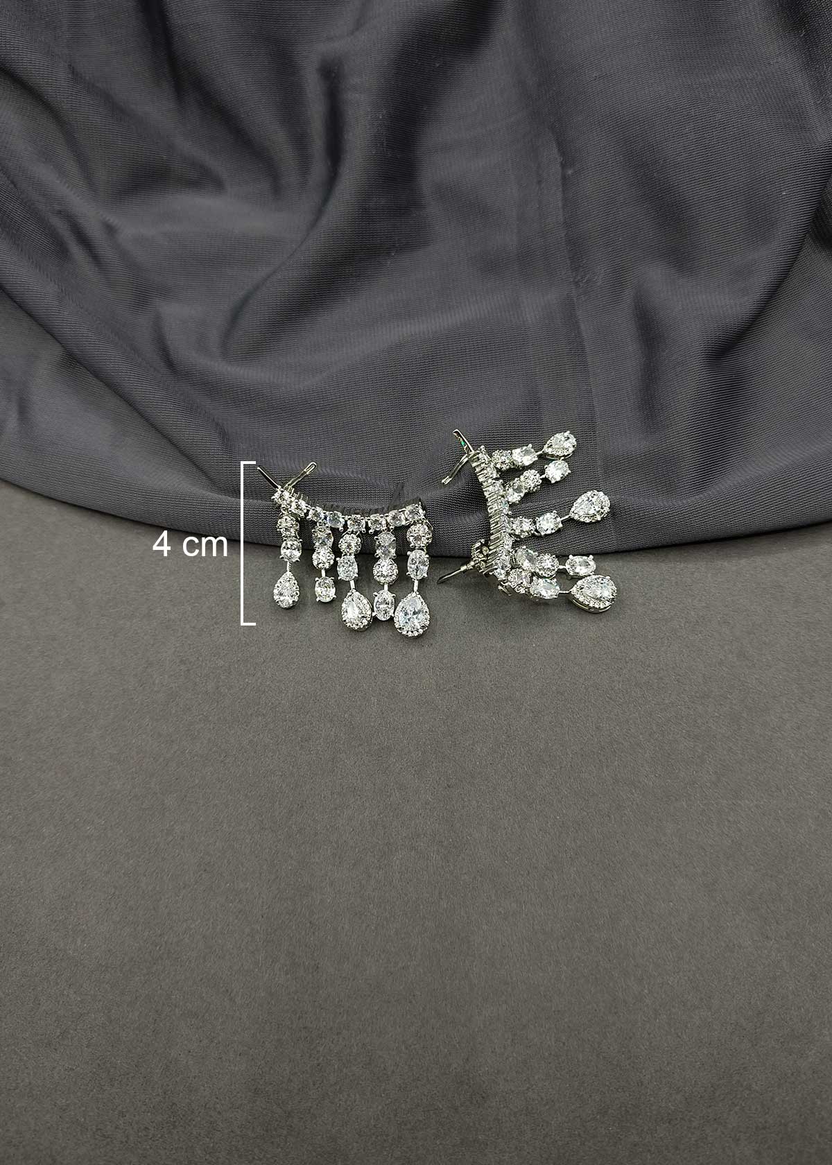 Dazzling Tassel-Style Cubic Zirconia Statement Ear Cuff For Women