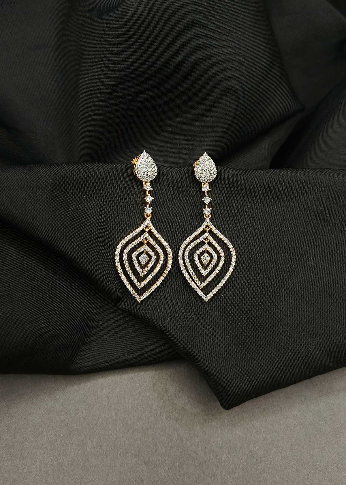 Dazzling Geometric Cubic Zircon Dangle Earrings For Women