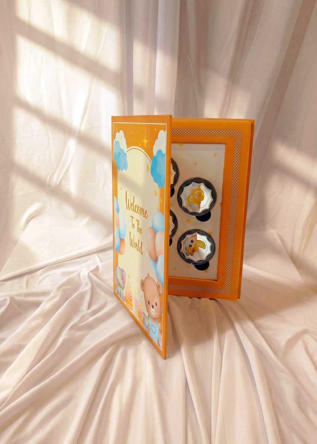 999 Pure Silver Four-Coin Welcome to the World Newborn Baby Boy / Girl Gift Box Set