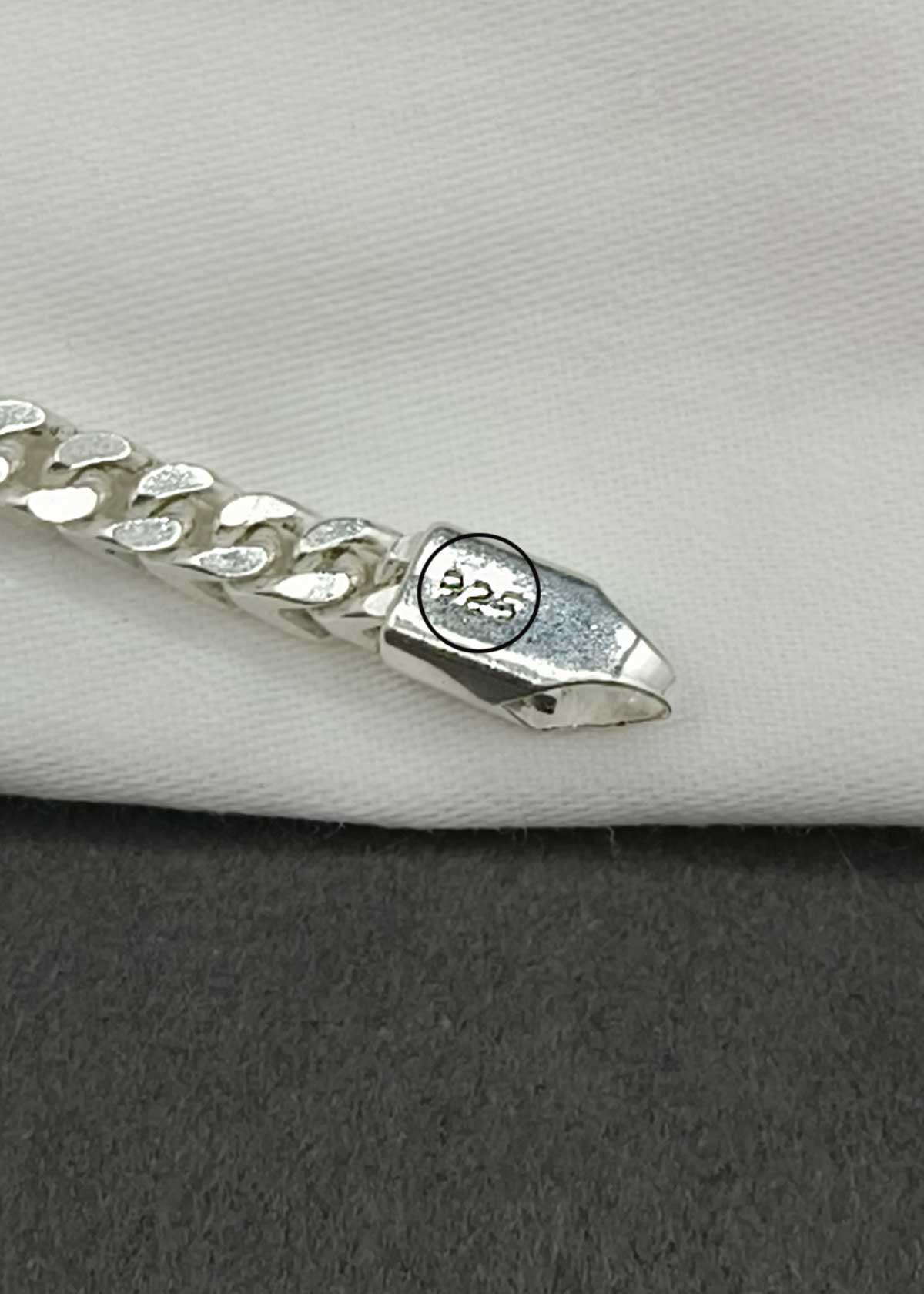 92.5 Sterling Silver Sleek Link Men's Loose Bracelet