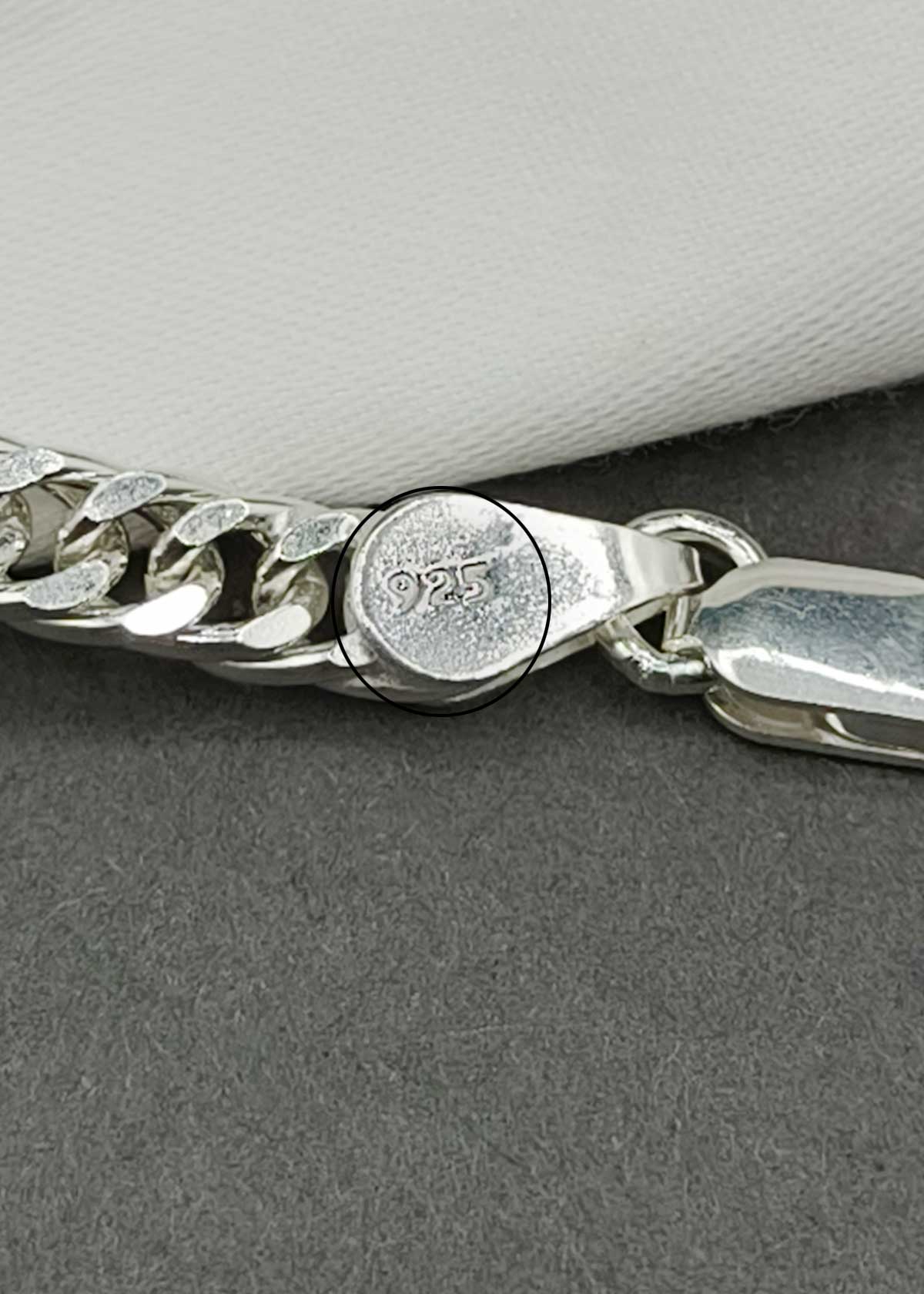 92.5 Sterling Silver Classic Curb-Link Men's Loose Bracelet