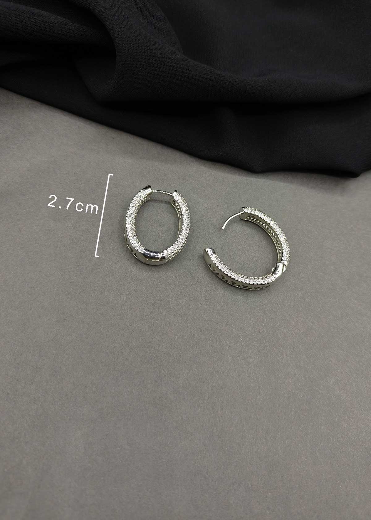 Fabulous Pavé Cubic Zircon Chunky Bali Hoop Earrings For Women