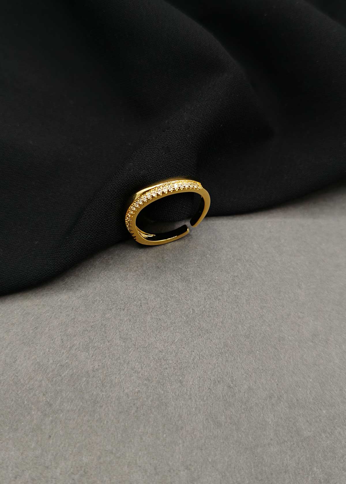 Elegant Delicate-Look Cubic Zircon Stackable Adjustable Finger Ring For Women