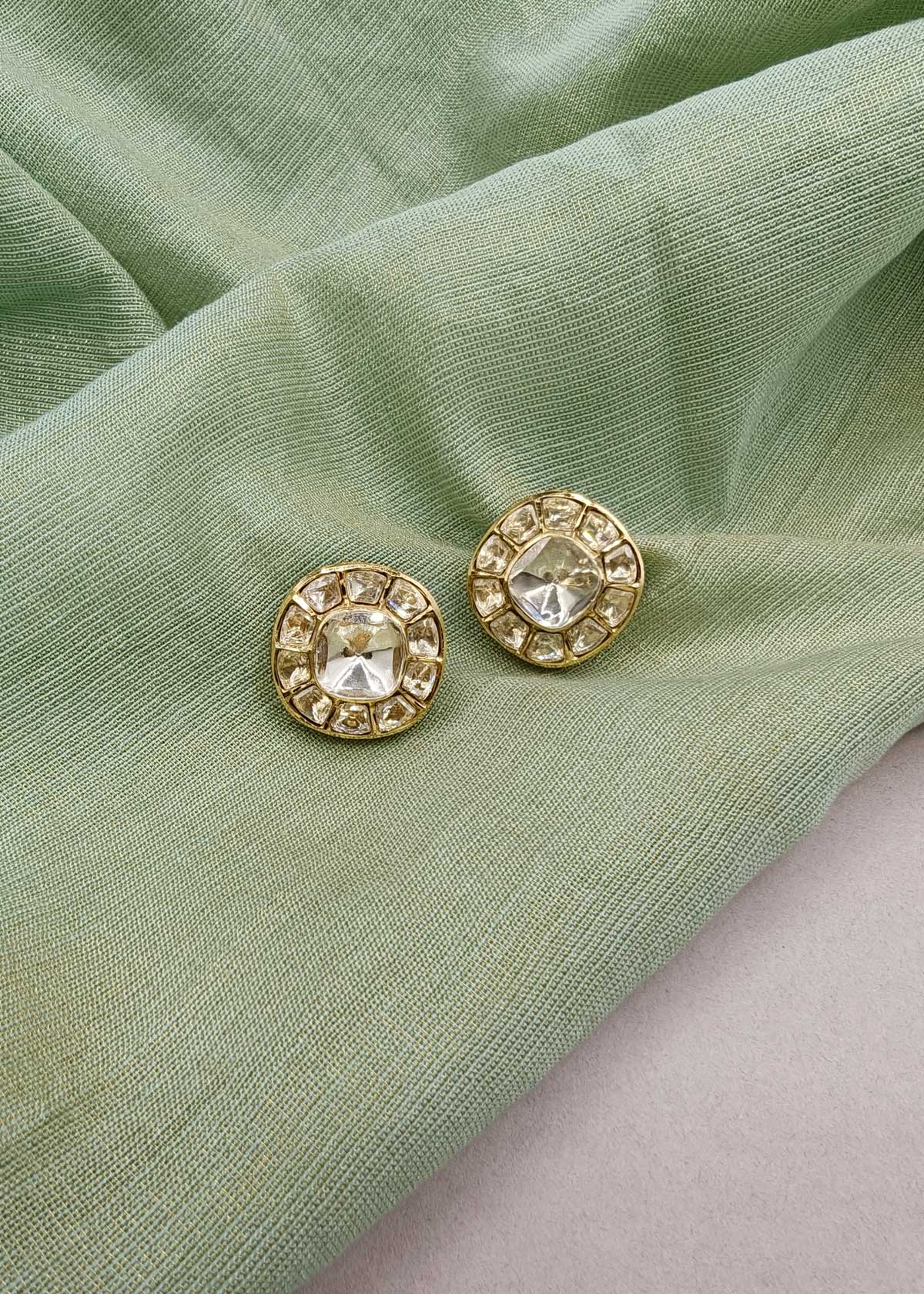 Heritage Square Cushion Moissanite Stud Earrings For Women