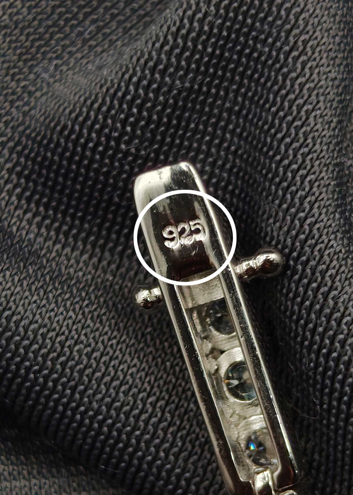 92.5 Sterling Silver Diamond Look Tennis Link Loose Bracelet For Women