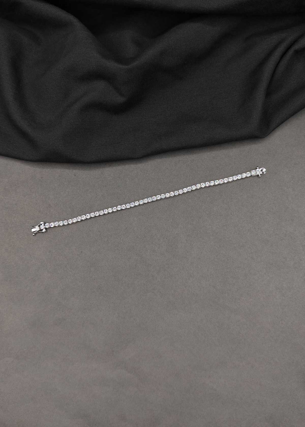Shimmering Round Cut Cubic Zircon Tennis Loose Bracelet For Women