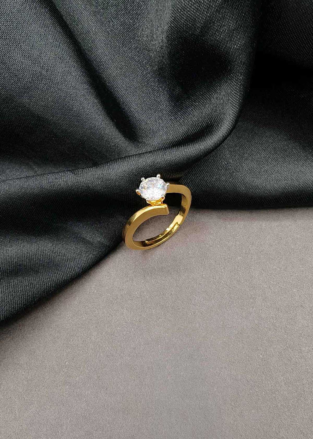 The Modern Crystal Solitaire Adjustable Ring For Woman