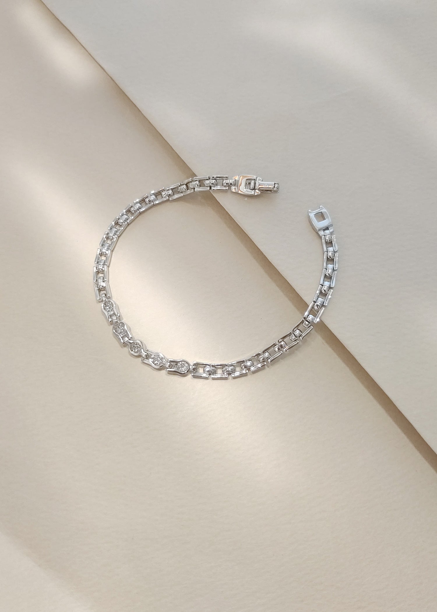 Fancy Zircon Chain Style Women Loose Bracelet