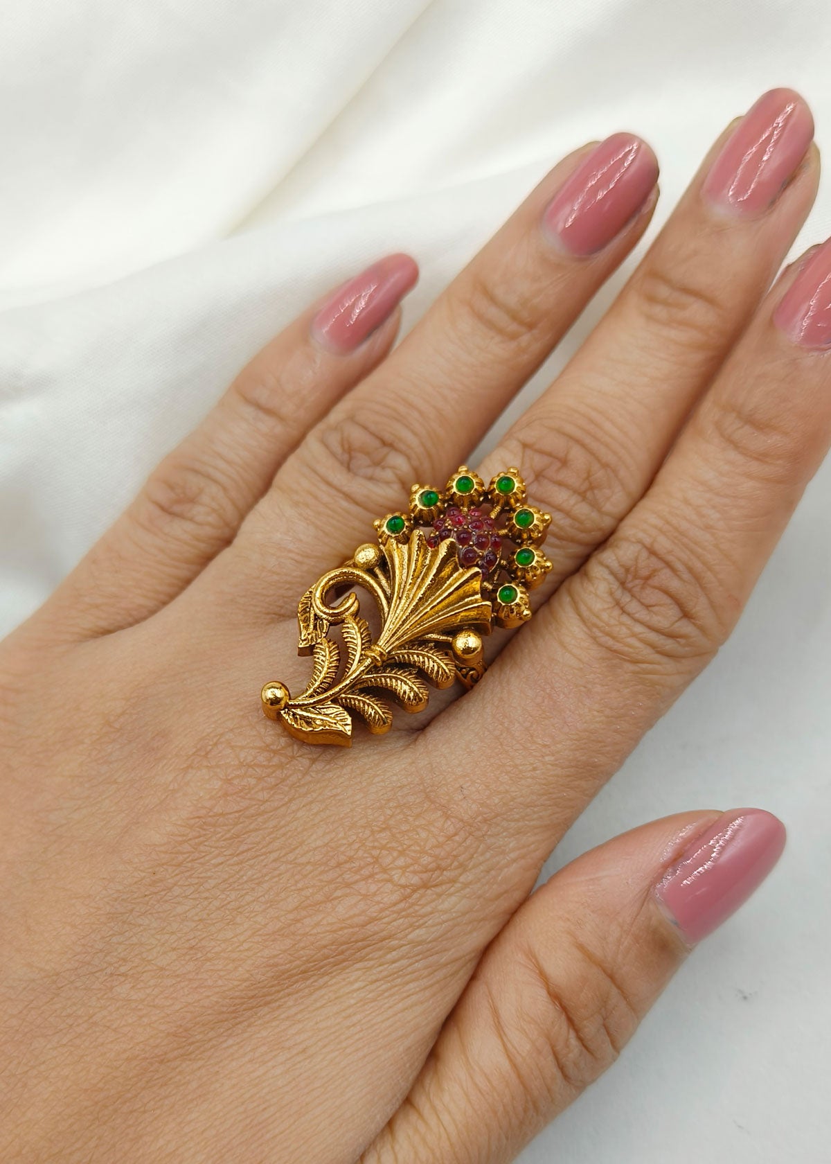 Antique Gold Adjustable Ring