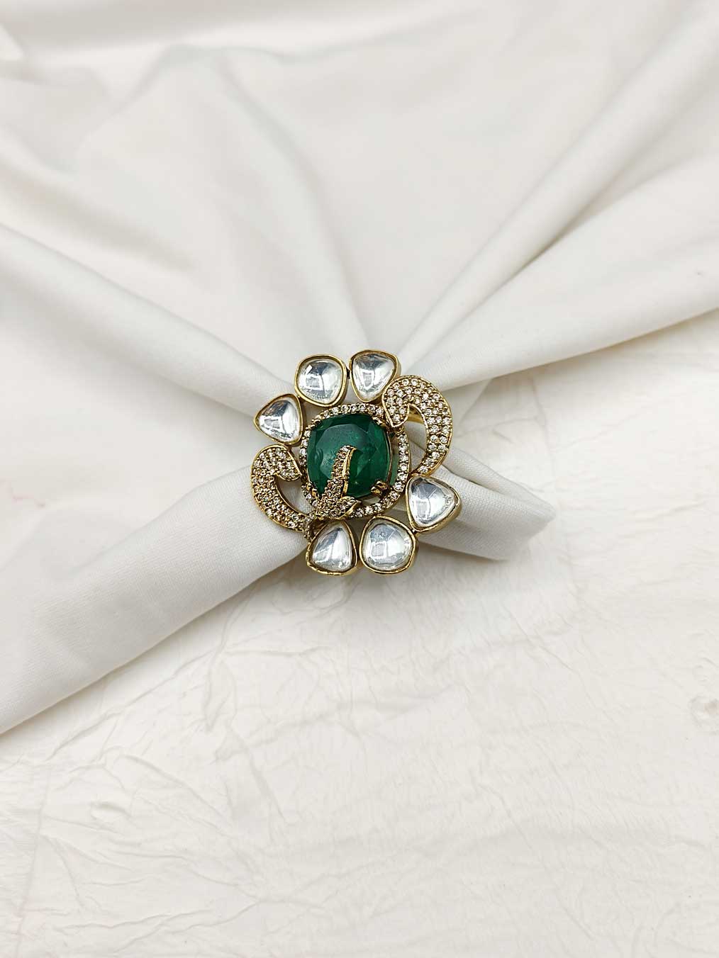 Kundan Finger Ring