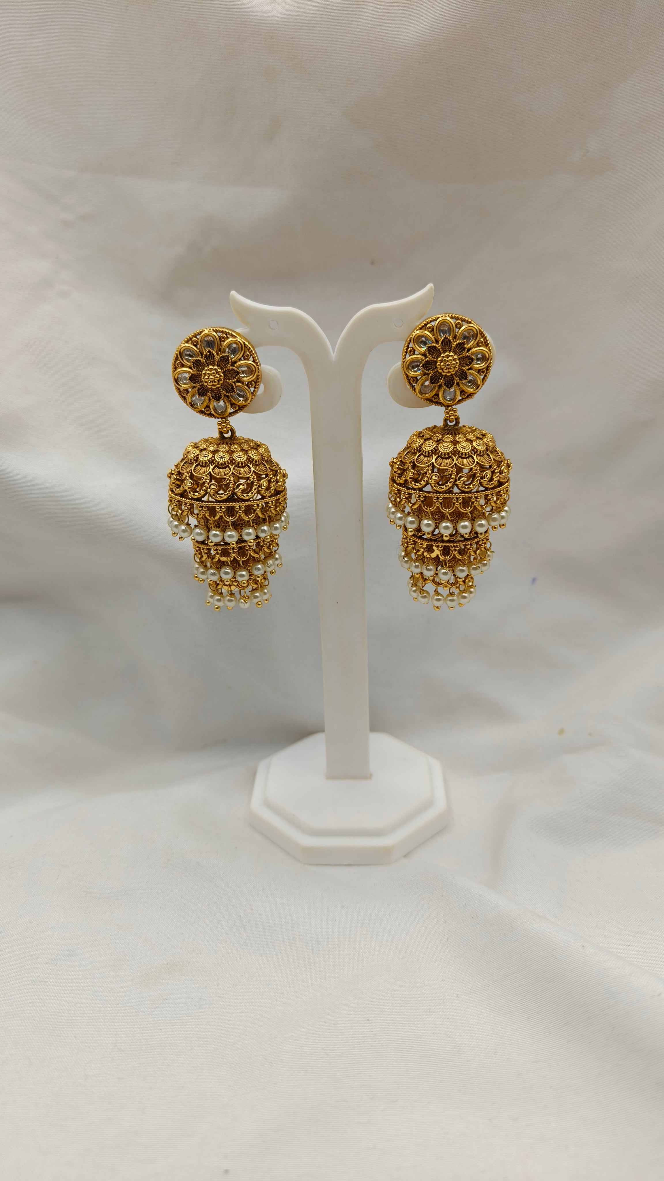 Elegant Simplicity Plain Gold Polished Jhumka