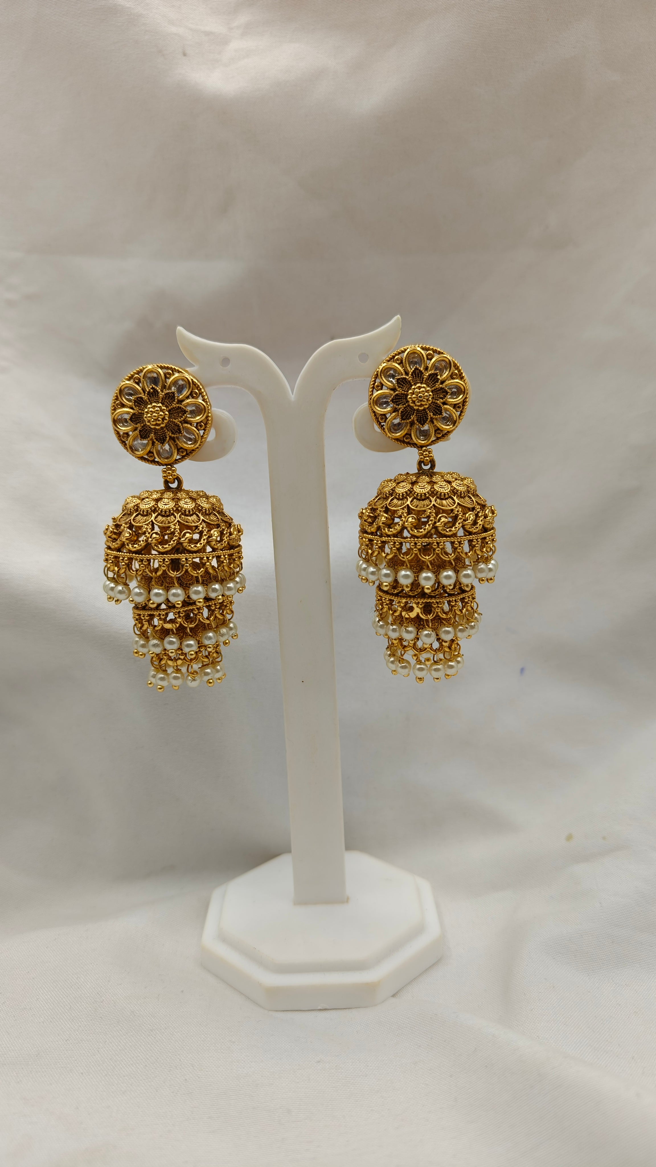 Elegant Simplicity Plain Gold Polished Jhumka