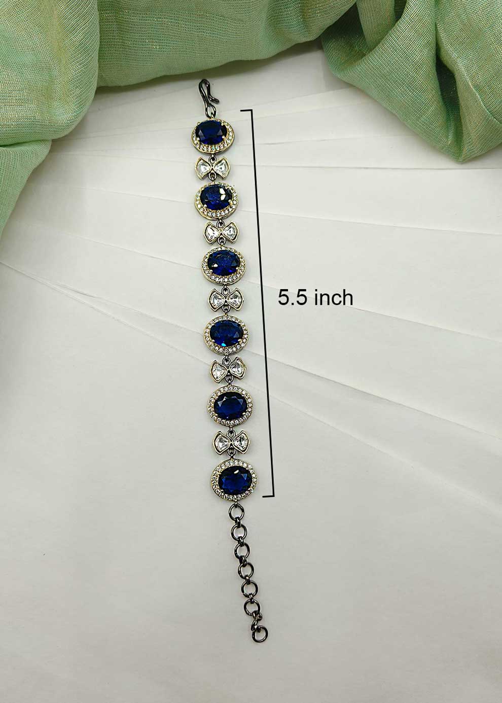 Cubic Zircon Oval Shape Women Loose Bracelet