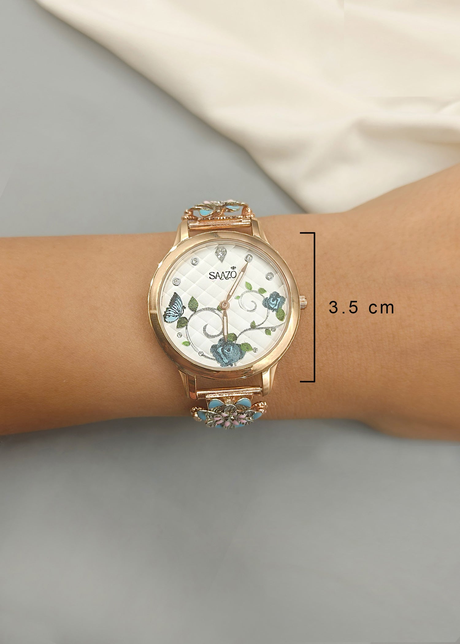 92.5 Sterling Silver Flower Design New Women Watch