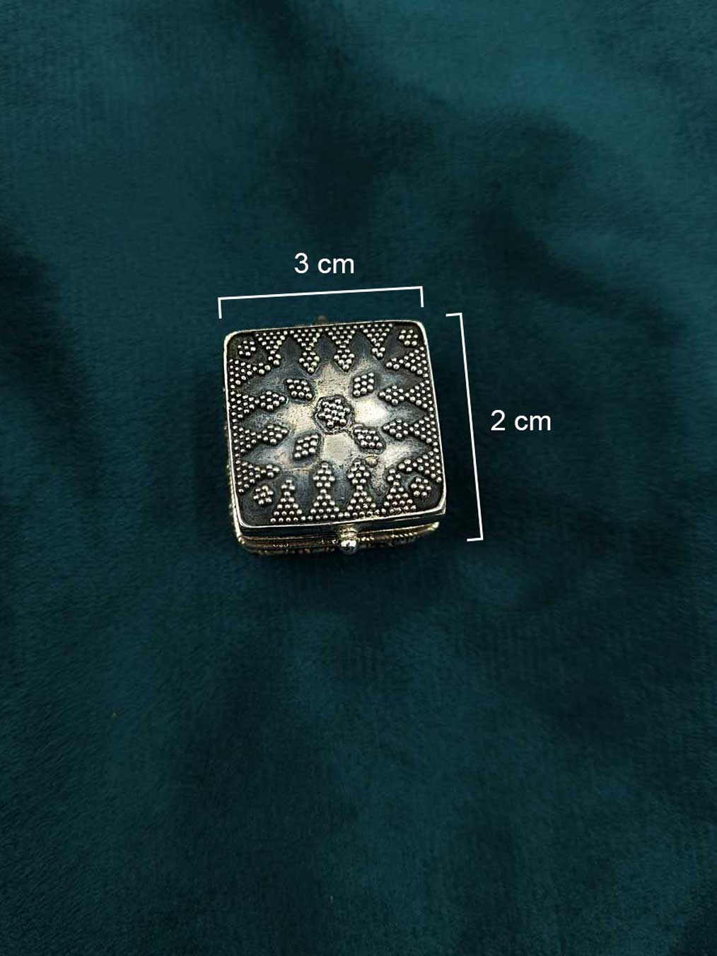 92.5 Sterling Silver Antique Finish Handcrafted Sindoor Box / Kumkum Box