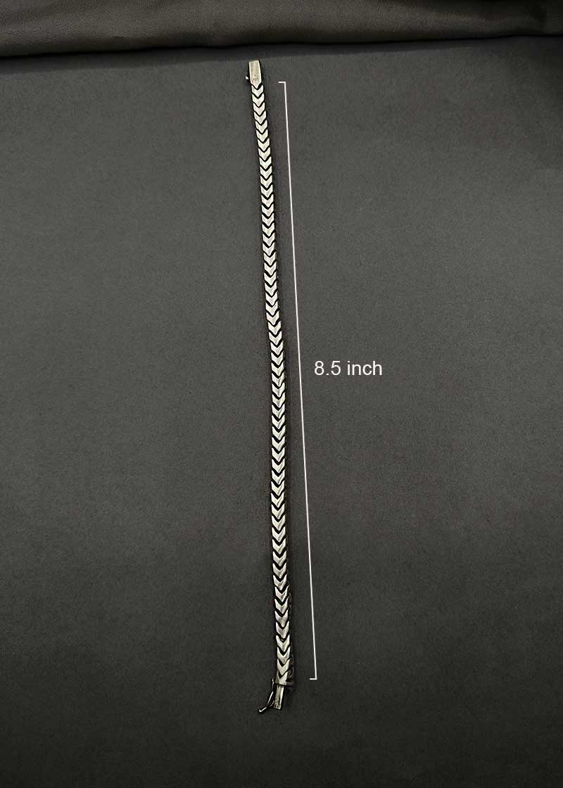 92.5 Sterling Silver Simple Yet Stylish Men's Loose Bracelet